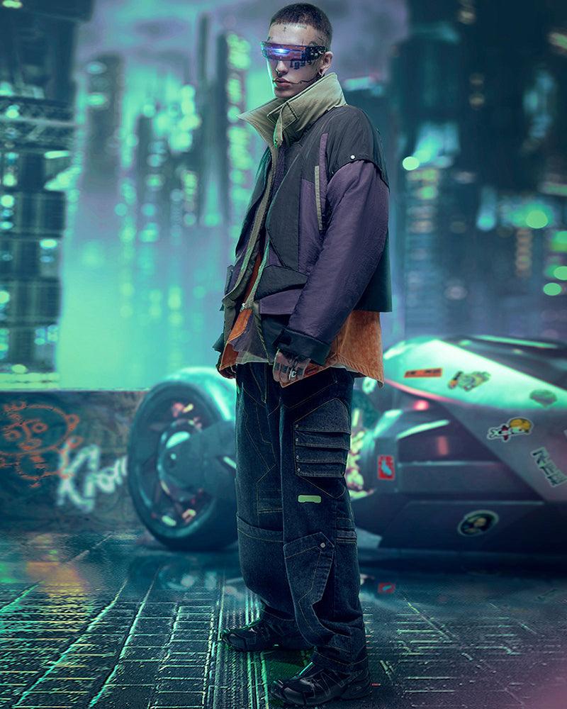 Heavy Mecha High Rise Baggy Jeans - Techwear Official