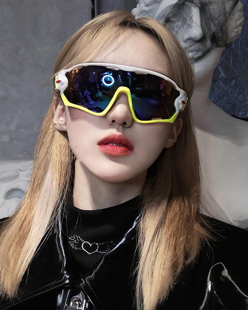 cyberpunk goggles Cyberpunk Sunglasses, White, One Size