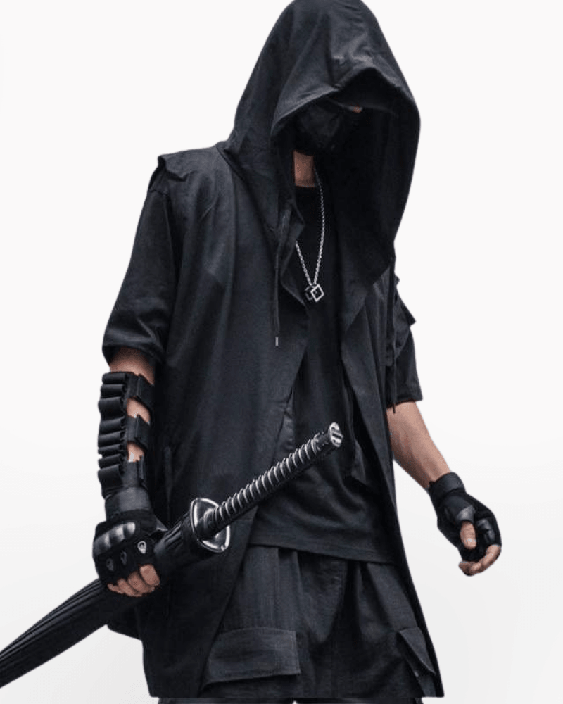 I Hate U Black Sleeveless Ninja Vest – Techwear Official