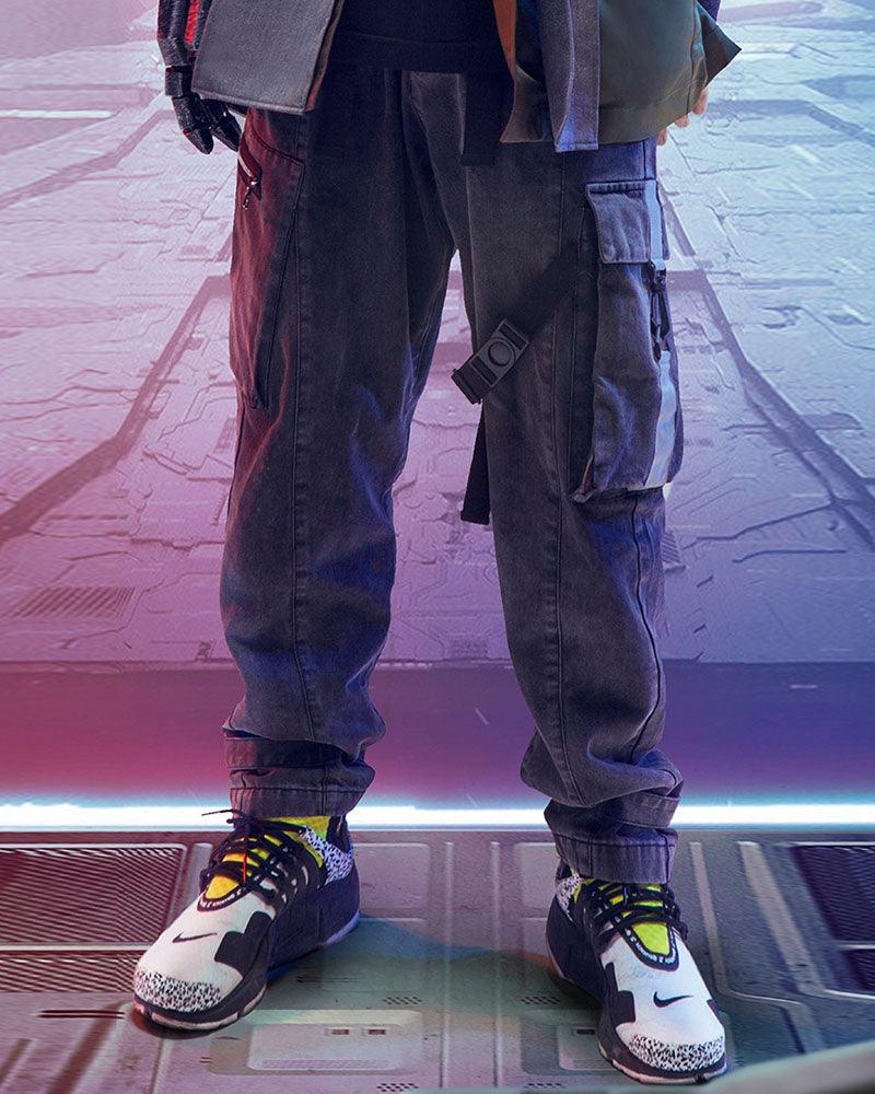 cyberpunk pants,denim cargo pants,ninja pants,ninja cargo pants,baggy ninja pants,black ninja pants,cyberpunk outfits,cyberpunk 2077 outfits,techwear cyberpunk outfits male,cyberpunk clothing,cyberpunk clothing style,cyberpunk inspired clothing,futuristic cyberpunk clothing,men&