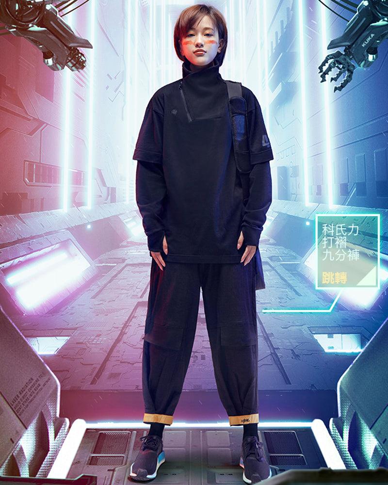 Iron Warrior Cyberpunk Fake Two Pieces T-Shirt - Techwear Official