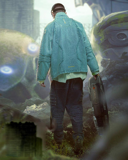 Irregular Cyberpunk Denim Jacket - Techwear Official