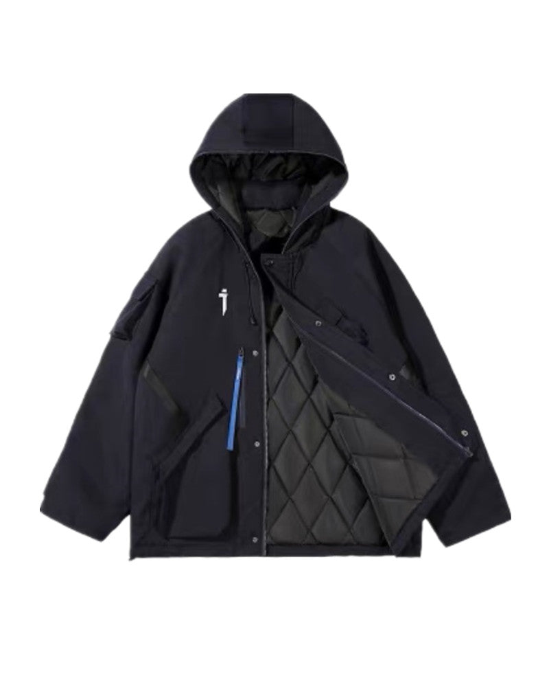 Futuristic Cyberpunk Unisex Hooded Jacket