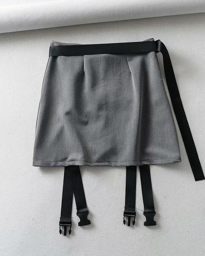 Keep My Dream Buckle Mini Skirt - Techwear Official