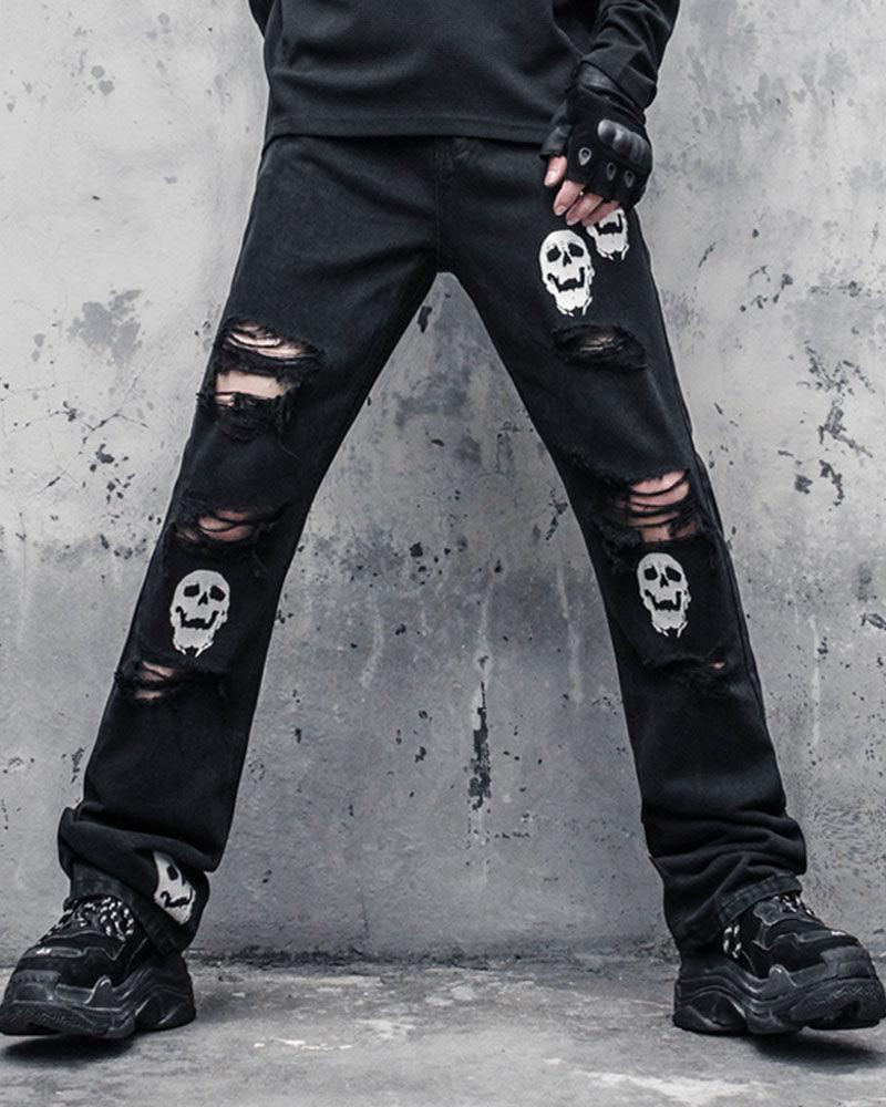 Keep No Distance Skull Holes Pants – Techwear Official