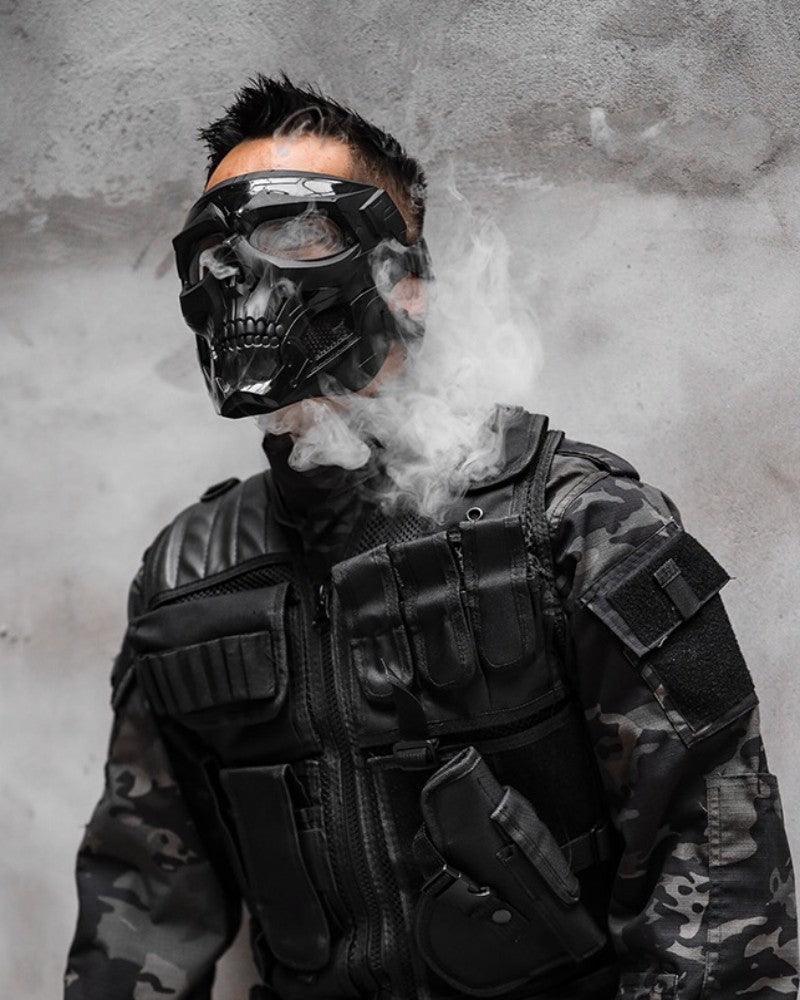 gear mask Protect Mask Face Cosplay Skull Halloween Adults Scary Camo Skeleton Masks Light