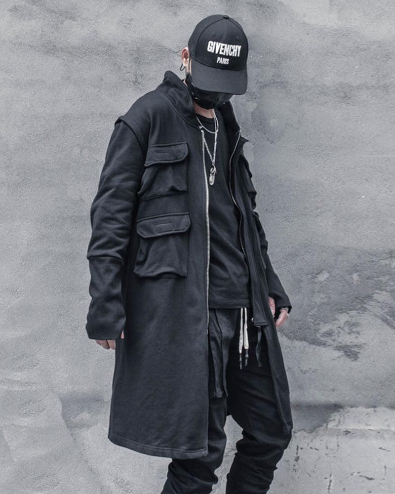 long coat,long black coat,Japanese techwear,techwear outfits,futuristic clothing,cyberpunk clothing,long coat,long black coat,black cloak,black cape,techwear jacket, tech jacket,cyberpunk jacket, cyberpunk techwear jacket, cyberpunk samurai jacket, samurai jacket cyberpunk,ninja costume,ninja halloween costume,samurai jacket,cyberpunk style jacket,techwear,tech wear,affordable techwear,techwear fashion