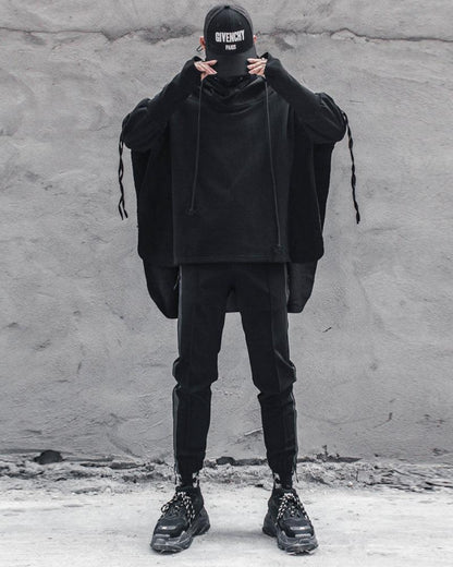 Life Is Meaningless Hoodie Cloak - Techwear Official