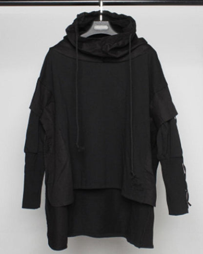 Life Is Meaningless Hoodie Cloak - Techwear Official