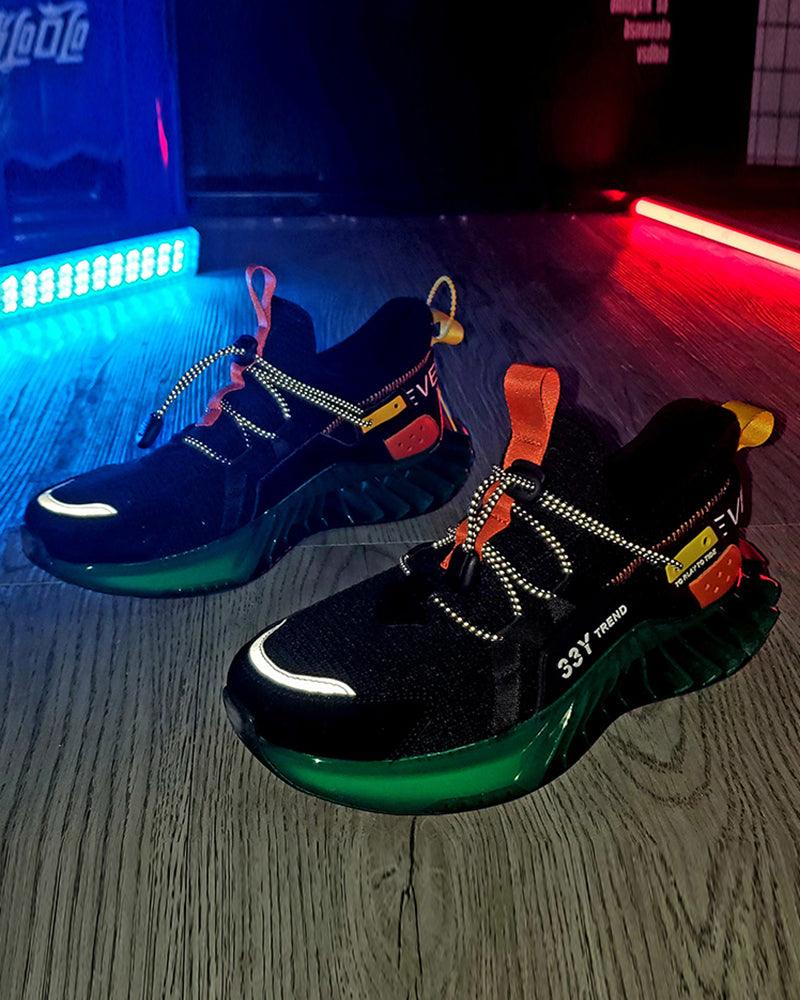 Light Up The Night Reflective Sneakers - Techwear Official
