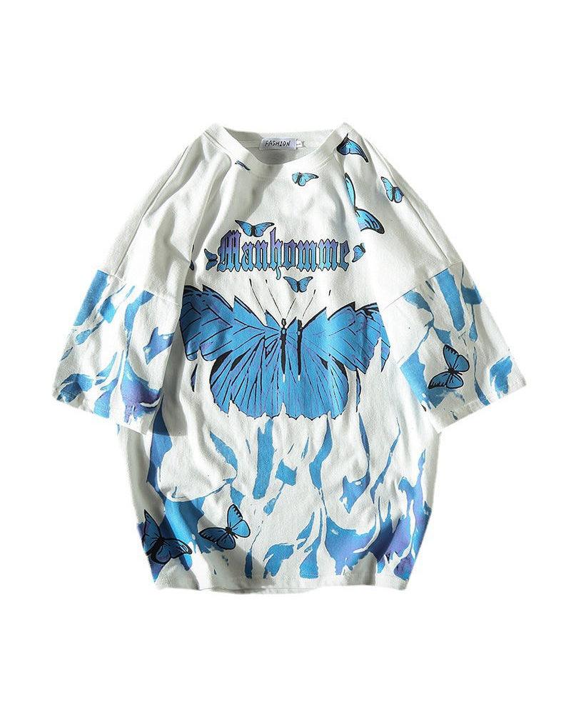 Like A Blue Butterfly Boom Time T-Shirt - Techwear Official