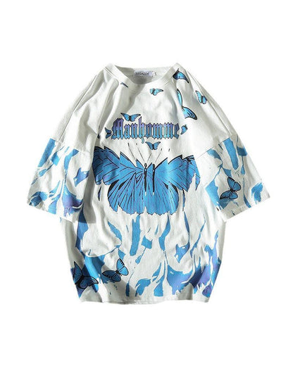 Like A Blue Butterfly Boom Time T-Shirt - Techwear Official