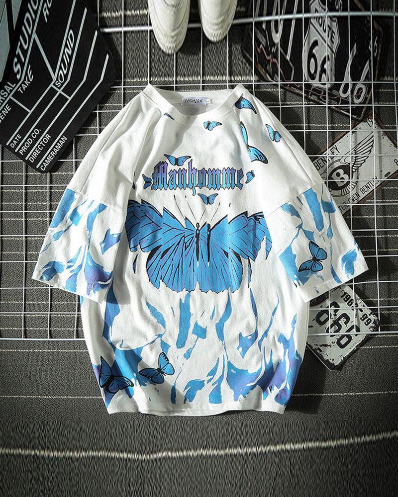 Like A Blue Butterfly Boom Time T-Shirt - Techwear Official