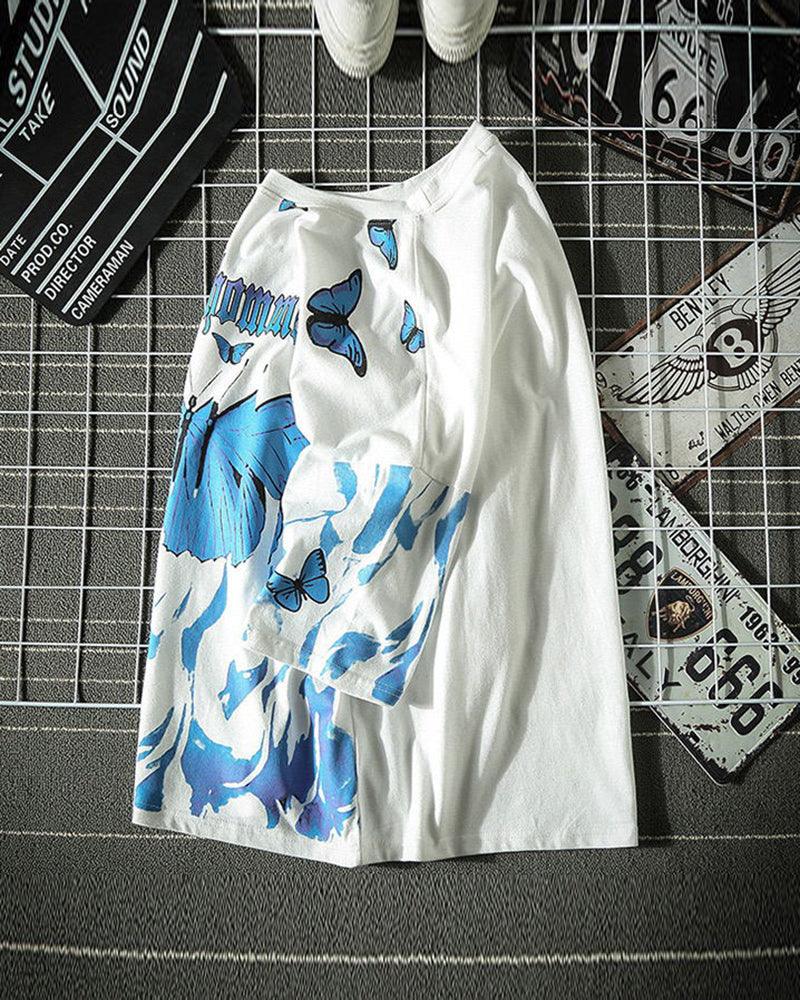 Like A Blue Butterfly Boom Time T-Shirt - Techwear Official