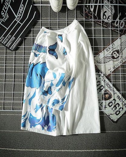 Like A Blue Butterfly Boom Time T-Shirt - Techwear Official