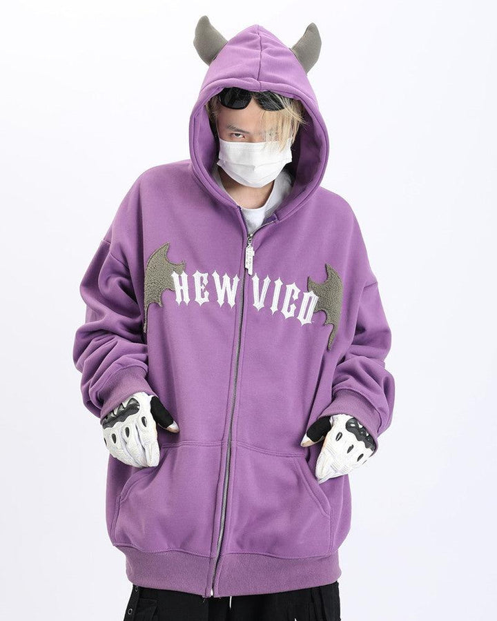 Little Devil Zip Winter Hoodie - Techwear Official