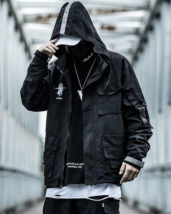 Lost In Thought Reflective Hooded Jacket - Techwear Official