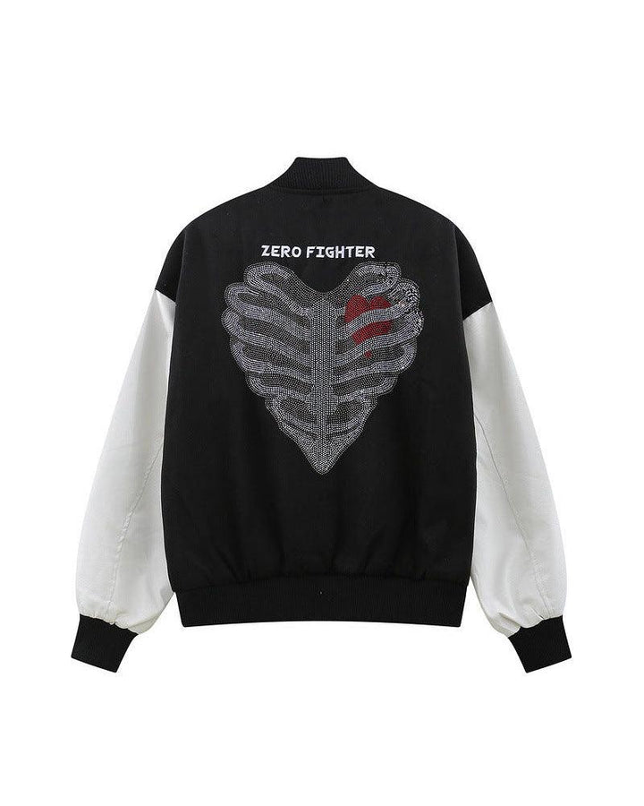 Love Story Demon Heart Skull Jacket - Techwear Official