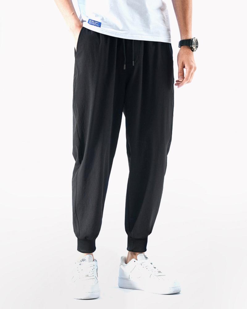 Silk Jogger Pants - Black