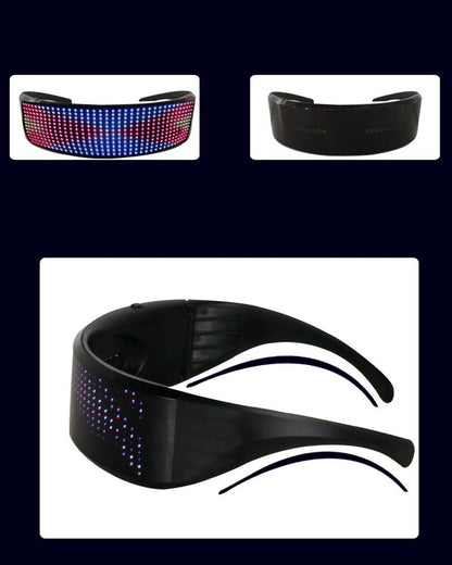 M-Zone Rhythm Cyberpunk Shining Glasses ( Customizable Text And Image Available) - Techwear Official