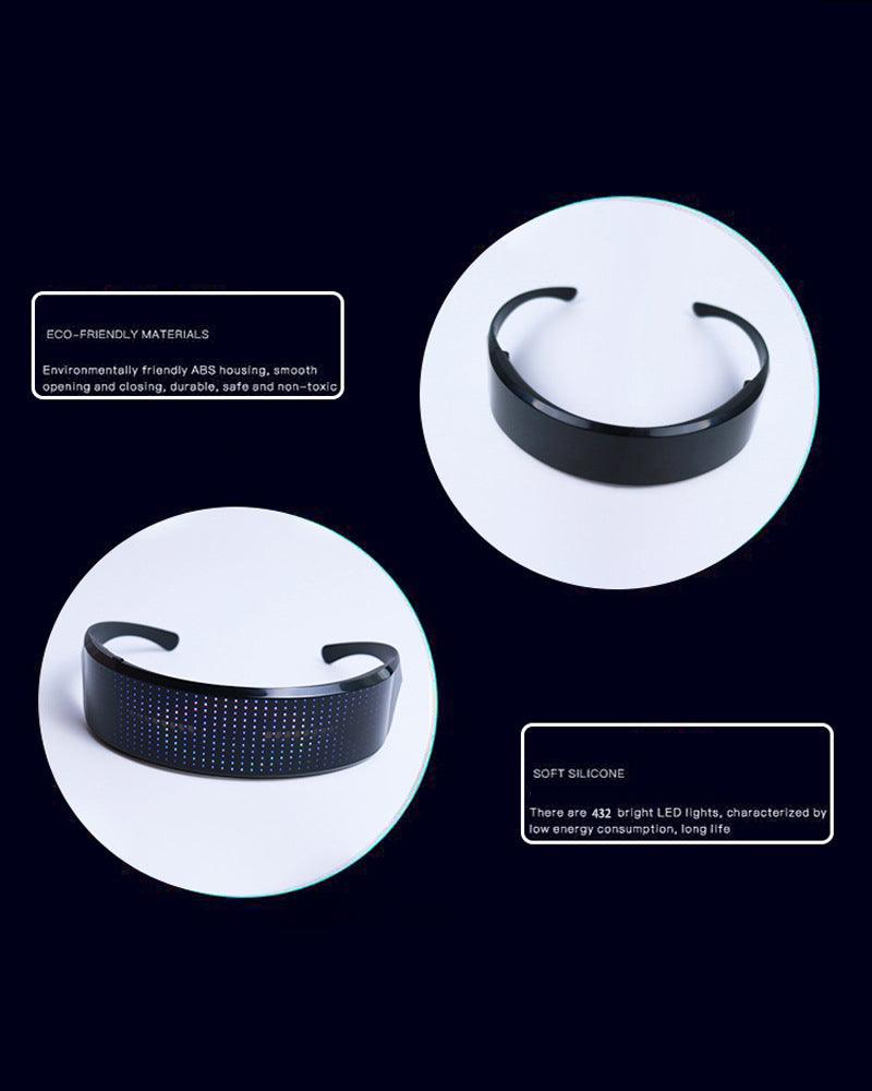 M-Zone Rhythm Cyberpunk Shining Glasses ( Customizable Text And Image Available) - Techwear Official