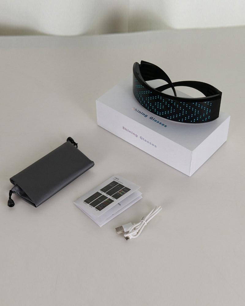 M-Zone Rhythm Cyberpunk Shining Glasses ( Customizable Text And Image Available) - Techwear Official