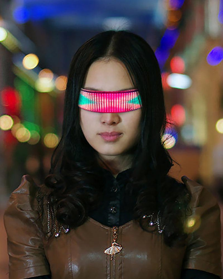 M-Zone Rhythm Cyberpunk Shining Glasses ( Customizable Text And Image Available) - Techwear Official