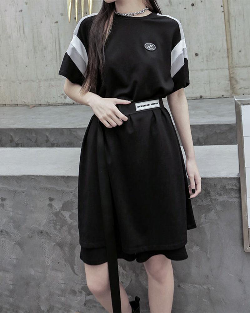 Make It My Own Belt T-shirt Dress - Techwear Official