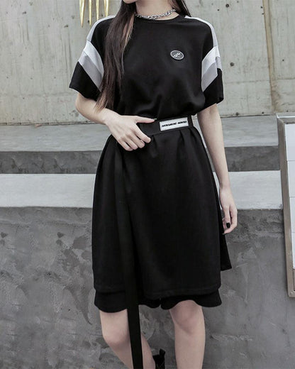 Make It My Own Belt T-shirt Dress - Techwear Official