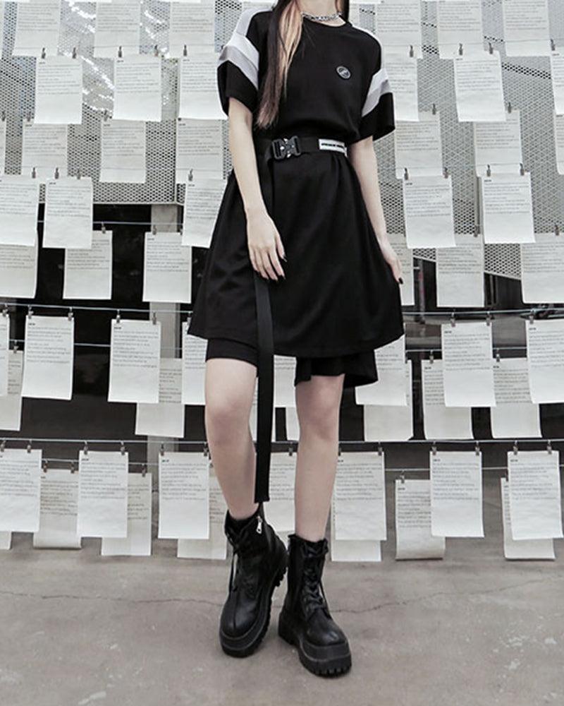 Make It My Own Belt T-shirt Dress - Techwear Official