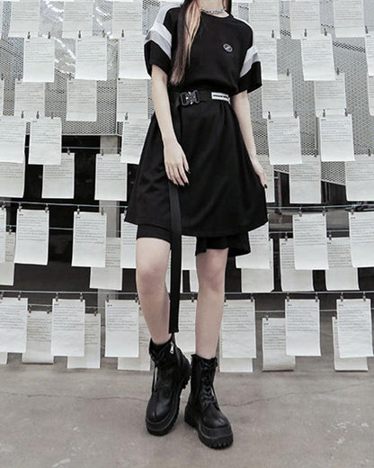 Make It My Own Belt T-shirt Dress - Techwear Official