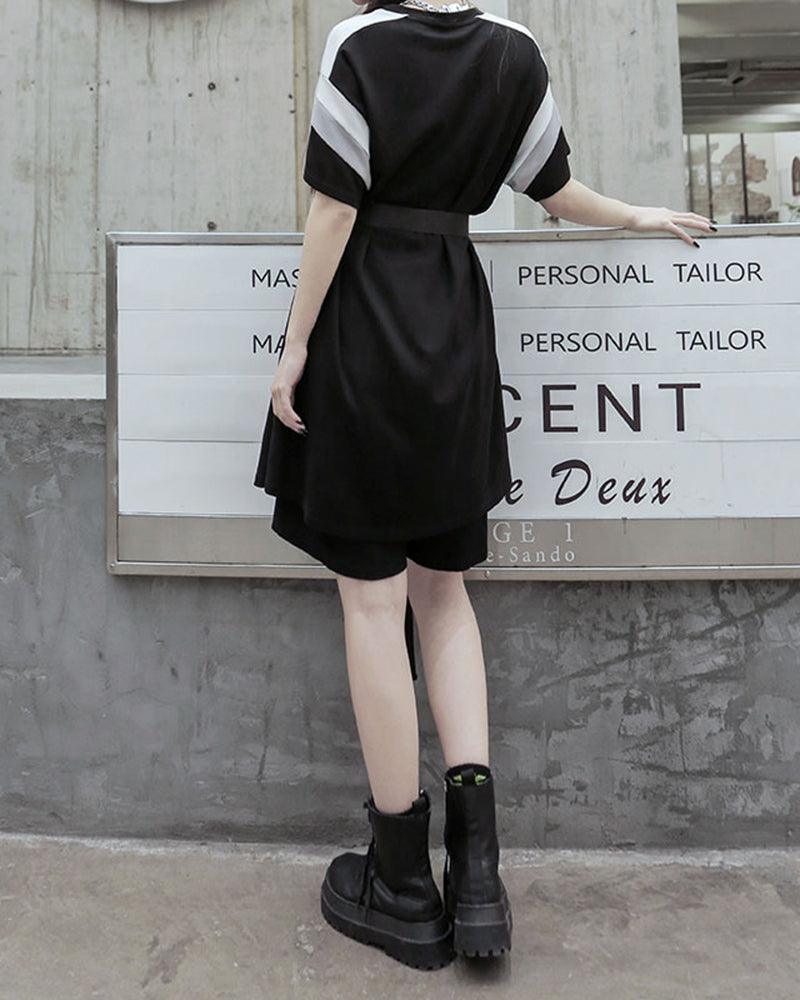 Make It My Own Belt T-shirt Dress - Techwear Official