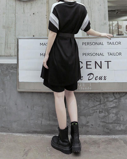 Make It My Own Belt T-shirt Dress - Techwear Official