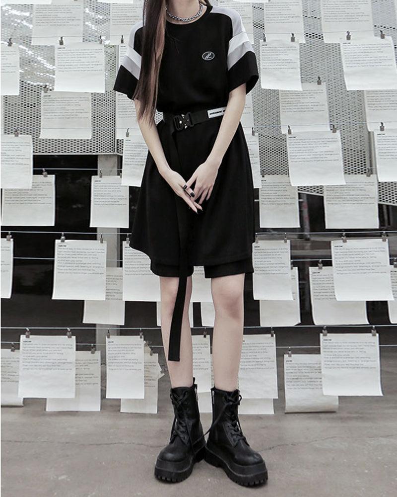 Make It My Own Belt T-shirt Dress - Techwear Official