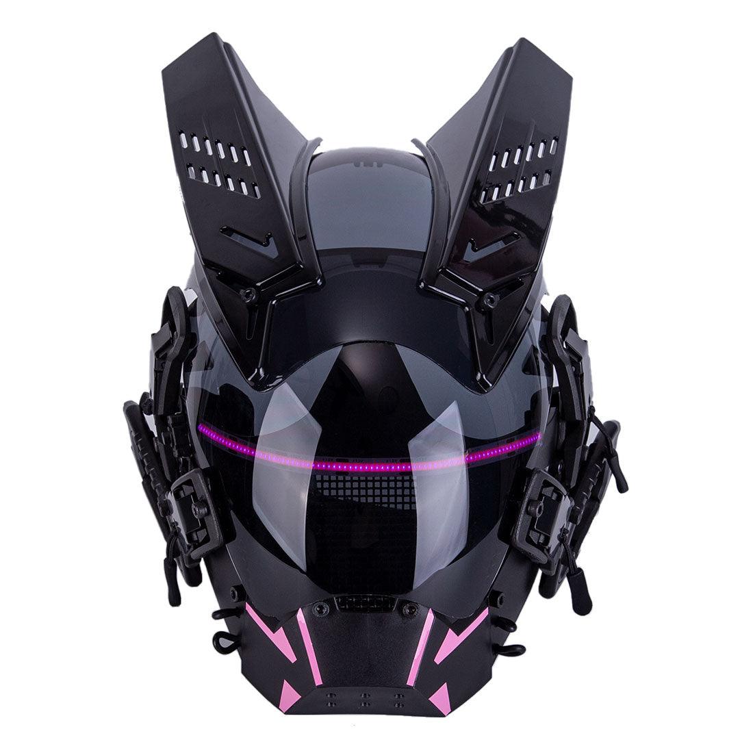 Mechanical Soaring Horned Cyberpunk Mask (LEDs available in 7 colors) - Techwear Official