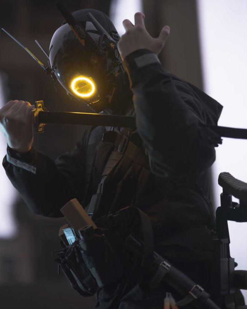 Metaverse Shock Futuristic LED Cyberpunk Helmet Mask – Techwear Official