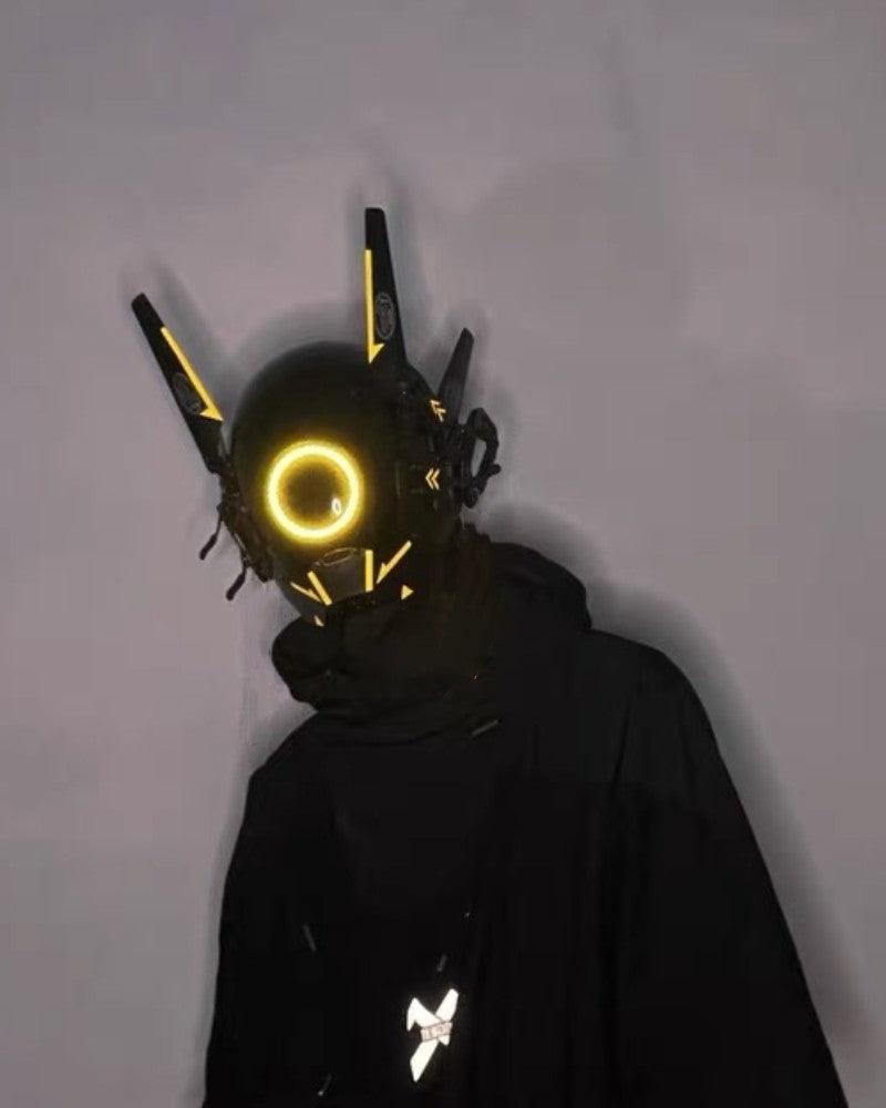 Metaverse Shock Futuristic Cyberpunk Mask (LEDs available in 6 colors) - Techwear Official