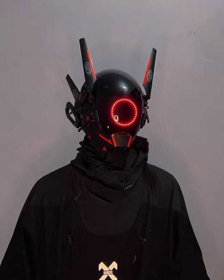Metaverse Shock Futuristic Cyberpunk Mask (LEDs available in 6 colors) - Techwear Official