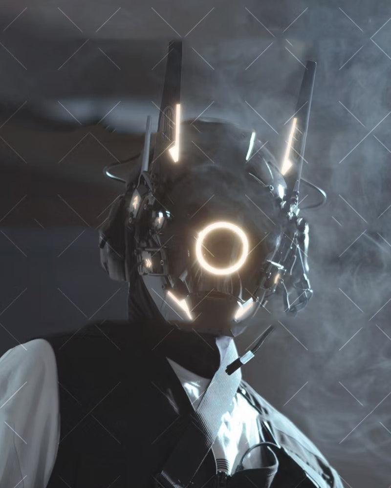 Metaverse Shock Futuristic LED Cyberpunk Helmet Mask – Techwear Official