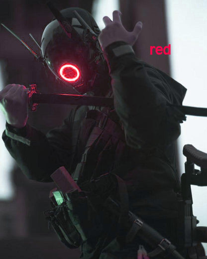 Metaverse Shock Futuristic Cyberpunk Mask (LEDs available in 6 colors) - Techwear Official