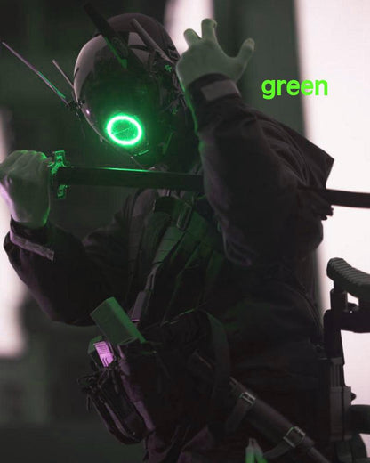 Metaverse Shock Futuristic Cyberpunk Mask (LEDs available in 6 colors) - Techwear Official