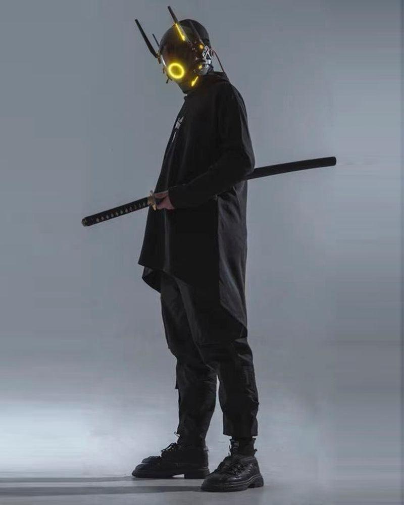 Metaverse Shock Futuristic LED Cyberpunk Helmet Mask – Techwear Official