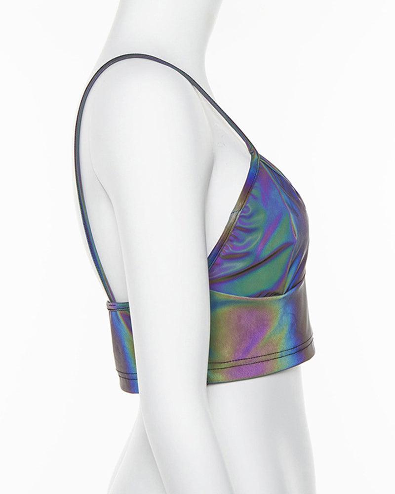 Midnight Chat Me Reflective Top - Techwear Official