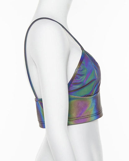 Midnight Chat Me Reflective Top - Techwear Official