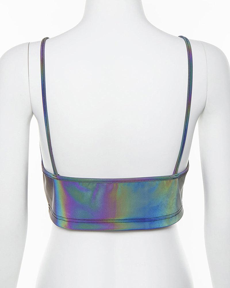 Midnight Chat Me Reflective Top - Techwear Official