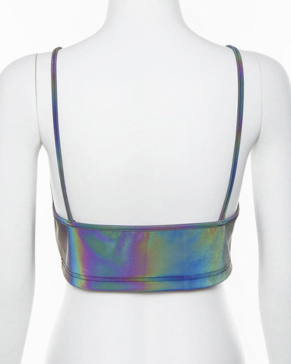 Midnight Chat Me Reflective Top - Techwear Official