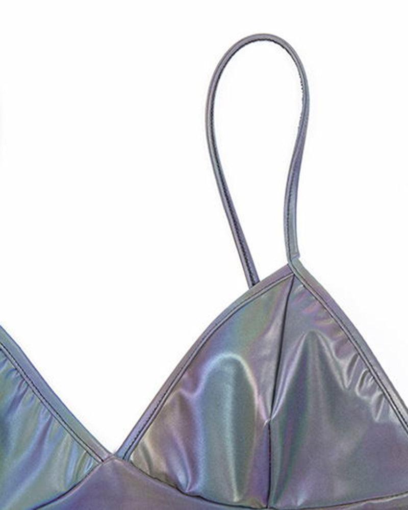 Midnight Chat Me Reflective Top - Techwear Official