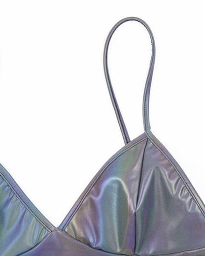 Midnight Chat Me Reflective Top - Techwear Official