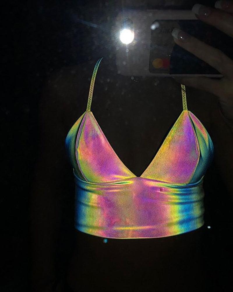 Midnight Chat Me Reflective Top - Techwear Official