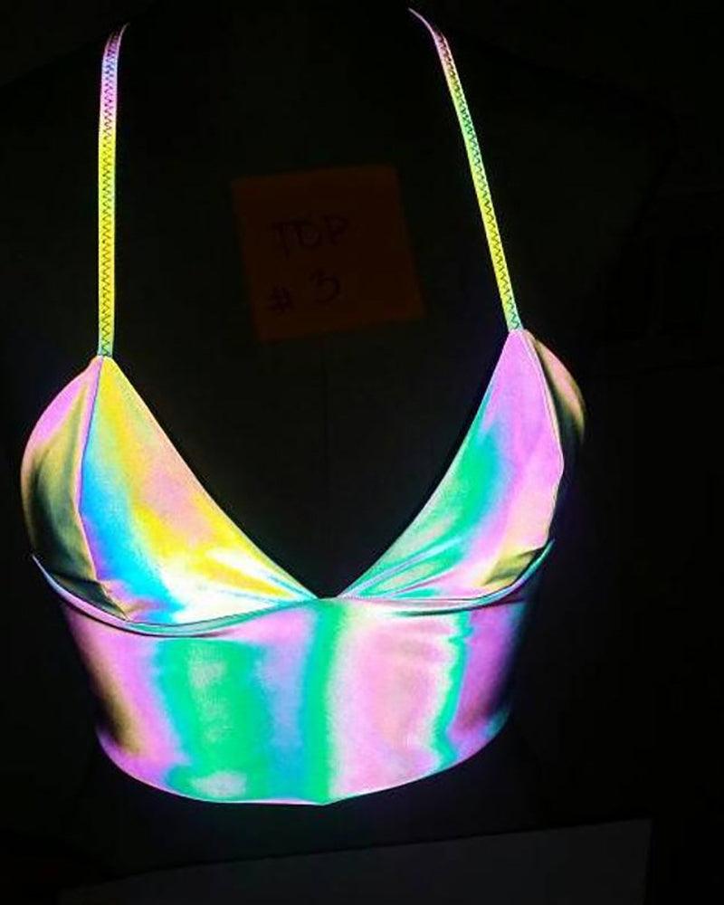 Midnight Chat Me Reflective Top - Techwear Official